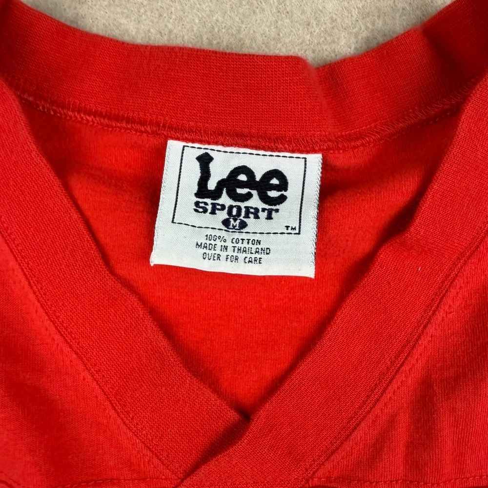 Vintage Cincinnati Reds MLB Lee Sport V-Neck Jersey T-Shirt M Red‎ Mens - Picture 3 of 10